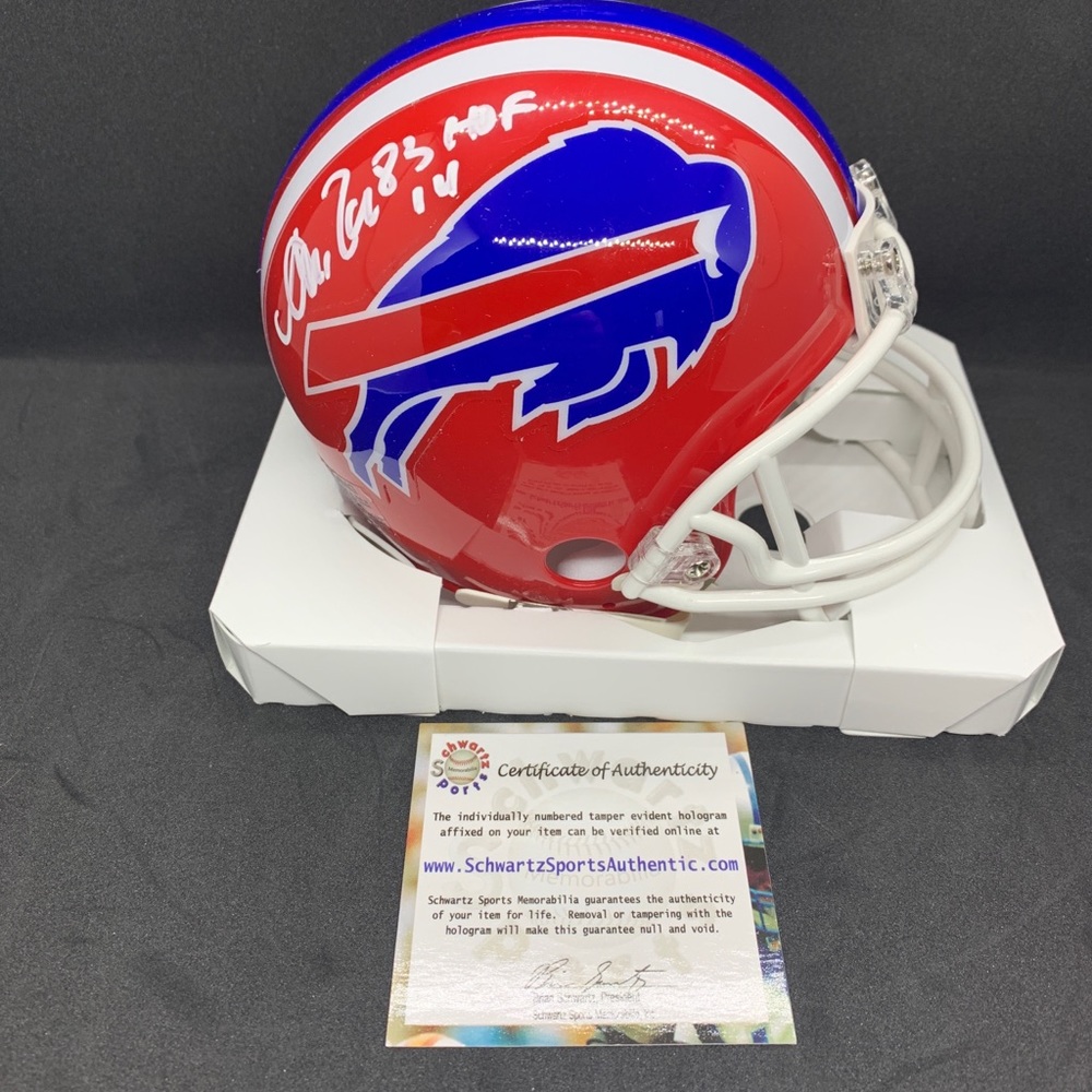 Andre Reed Bills Autographed HOF Inscribed Riddell Speed Mini Helmet Schwartz CO